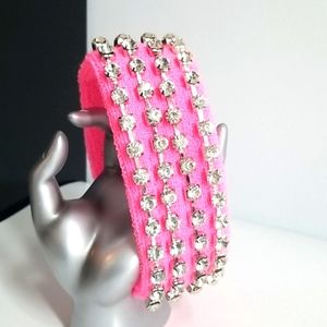 Pink Barbie rhinestone headband